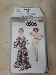 Simplicity Sewing Pattern #8586 Misses Pullover Dress Size 12 -Cut- - Picture 1 of 5