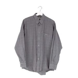 Lacoste Shirt Mens MEDIUM 41 Grey Check Button Up Long Sleeve - Picture 1 of 11