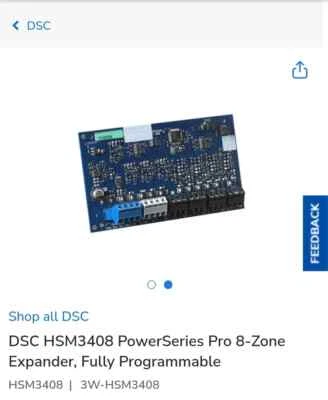 DSC HSM3408 Power Series Pro 8 Zone Expander NEW