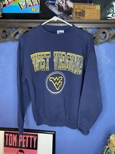 WVU Mountaineers Vintage Crewneck Sweatshirt 1990s Blue Vtg West Virginia