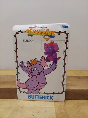 Wuzzles Eleroo Butterick 3504 Sewing Pattern Used/Cut - Image 1 of 3