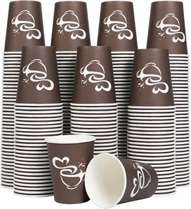 300 Count 12 Oz Paper Coffee Cups, Disposable Drinking Cups for Hot or Cold Beve - Picture 1 of 12