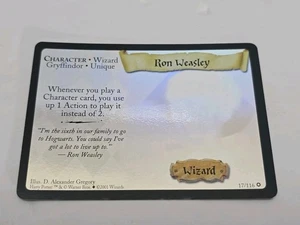 Harry Potter TCG Ron Weasley #17/116 Holo Foil Rare Card Wizard WOTC Base Set - Picture 1 of 2