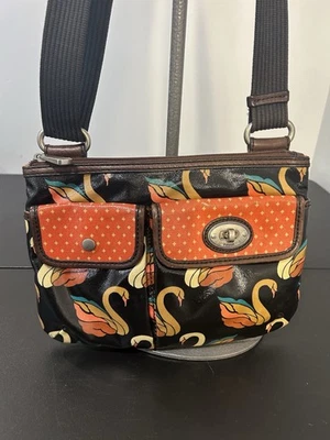Bolso Bandolera y Mensajero de Hombro Patrón Llave por Cisne Fossil Pájaros Coloridos Foto 1 de 4