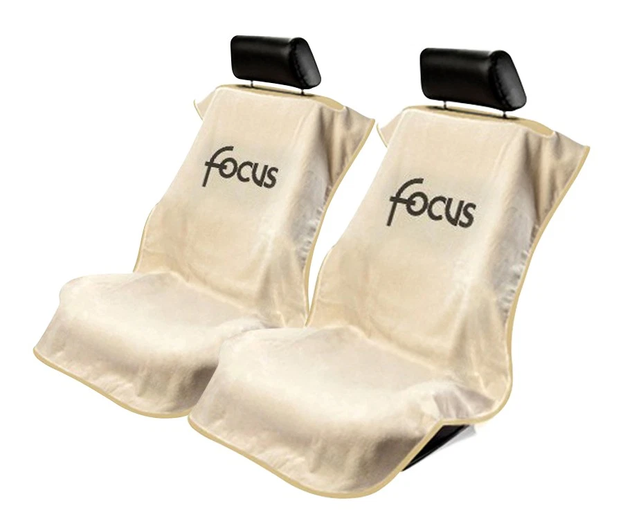 Fundas de asiento de auto delanteras Seat Armour de 2 piezas para Ford Focus - tela de felpa tostada Foto 1 de 1