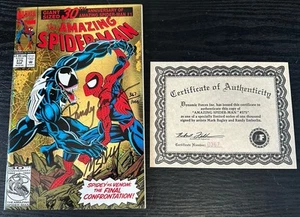 THE AMAZING SPIDER-MAN #375 SIGNED COMIC BOOK /1000 MARK BAGLEY RANDY EMBERLIN - Picture 1 of 5