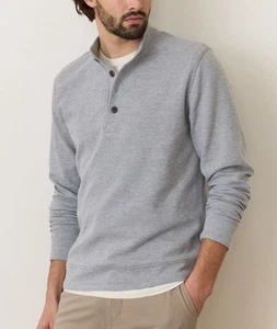 Marine Layer Clayton Pullover 1/4 Knopf Sweatshirt Oberteil Herren M - Bild 1 von 11