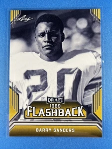 Barry Sanders 2019 Leaf Draft #01 Draft Flashback Gold Oklahoma State Cowboys - Picture 1 of 2