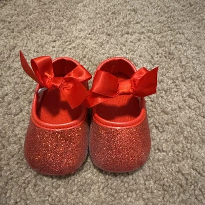 Bebé Niña Rojo Rubí Zapatillas Mago de Oz Dorothy Zapatos Talla 1 Foto 1 de 3