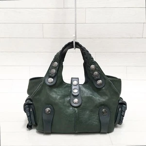 Rare Chloe Silverado Handbag One Shoulder Bag Leather Green Used 5810 - Picture 1 of 7