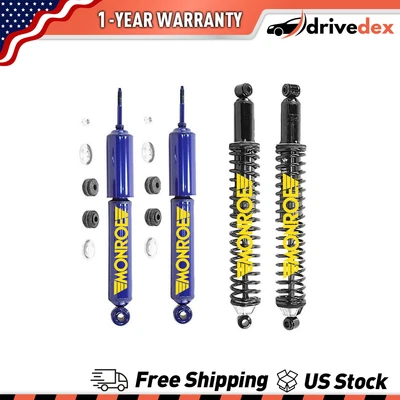 Front Rear Monroe Shock Absorbers Fits 1992 1995 1996 1993 1994 Ford F-250 - Image 1 of 4