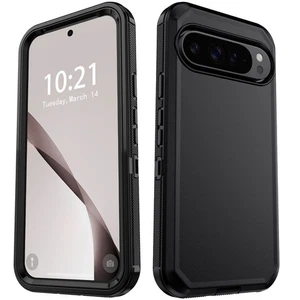Black For Google Pixel 10/10 Pro/9 Pro XL Heavy Duty Case Hard Shockproof Cover - Picture 1 of 53