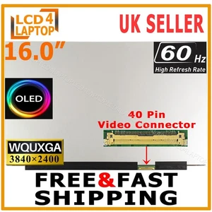 For SAMSUNG ATNA60YV02 16.0" REPLACEMENT LAPTOP SCREEN 3840 x 2400 OLED 40 PIN - Picture 1 of 3