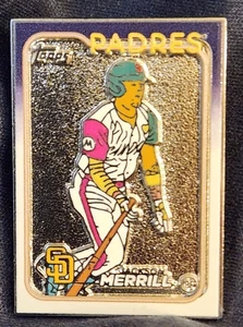 2024 Topps Update Series Spille Smaltate Jackson Merrill San Diego Padres Baseball  - Foto 1 di 2