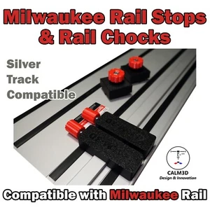Milwaukee Compatible Guide Rail Limit Stops & Chocks - Twin Set - INC P&P - Picture 1 of 8