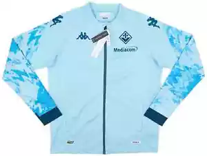 BNWT 23-24 Fiorentina Kappa Pre-Match Jacket Training Top Blue Size L - Picture 1 of 2