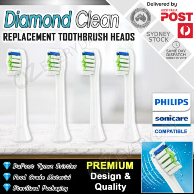 4pcs DIAMOND CLEAN Replacement Brush Heads for Philips Sonicare Toothbrushes AU - image 1 of 4