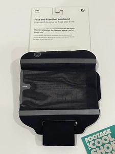 LULULEMON FAST FREE ARMBAND BLACK GREY REFLECTIVE LU9AYKS NEW LARGE X-LARGE - Photo 1 sur 6