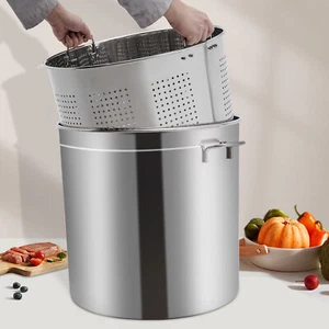 Olla de acero inoxidable de 50 L/52,8 Qt con cesta - Imagen 1 de 19