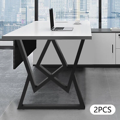 Juego de 2 patas de mesa de metal industrial patas de mesa 28??x24"" de ancho patas de escritorio de comedor hágalo usted mismo Foto 1 de 4