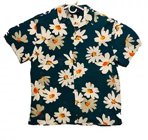 Camisa informal NO BORDERS para hombre talla XL verde diseño floral tela de tacto suave - Imagen 1 de 9