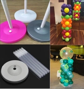 1 Juego de Globo Columna Arco Base Poste Vertical Exhibición Soporte Kit Boda Fiesta EE. UU. - Imagen 1 de 15