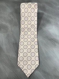 Steve Harvey Collection Silk Men’s Tie White Circles - Picture 1 of 3
