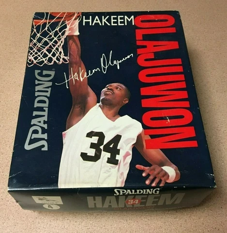 VINTAGE HAKEEM OLAJUWON SPALDING EMPTY SHOE BOX OLD HOUSTON ROCKETS Cover