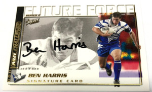 2002 SELECT NRL CHALLENGE FUTURE FORCE SIGNATURE CARD FF29 BEN HARRIS-BULLDOGS