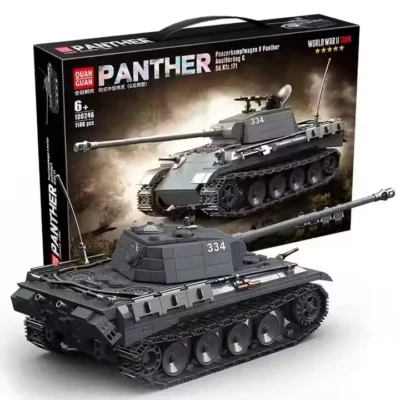 1180pc WW2 Panther Tank Military Vehicle Building Blocks Toy Bricks Model 100246 - Image 1 of 4