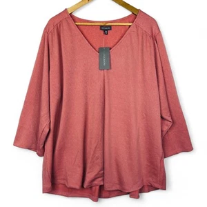 Autograph BNWT Blouse Womens Plus Size 22 Peach Textured - Picture 1 of 8