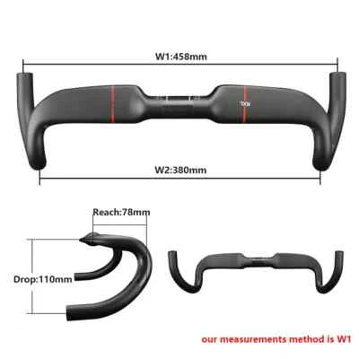 Speed Carbon Gravel Road Bicycle Handlebars 31.8mm Racing Bike Drop Bent Bars - Image 1 of 4