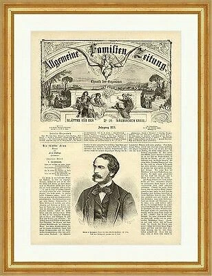 Adolph von Pfretzschner bayerischer Politiker Deutsch Holzstich E 4652 Gerahmt - Bild 1 von 1