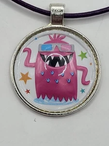 Lindo Monstruo Novedad Niños Púrpura Monstruo Collar Plástico Correa para el Cuello Púrpura - Imagen 1 de 3