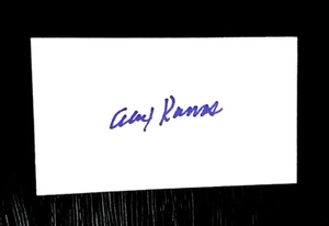 ALEX KARRAS HOF DETROIT LIONS AUTOGRAPHED SIGNED BLANK BUSINESS CARD SIZE CARD B - Picture 1 of 1