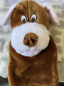 VTG Lilian Vernon Puppet / Golf Club Cover Brown & White 12”x7” - Picture 1 of 4