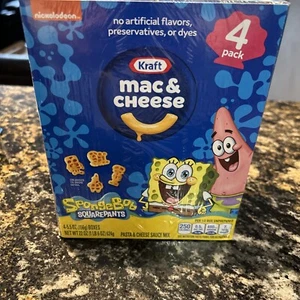 Kraft Macaroni And Cheese SpongeBob Pack Of 4 5.5oz Boxes - Picture 1 of 3