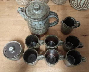 MUCHELNEY POTTERY Coffee Set ×9 Somerset Studio Pottery Stoneware John Leach - Picture 1 of 18