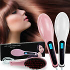 Electric Hair Straightener Comb LCD Iron Brush Auto Fast Hair Massager Tool