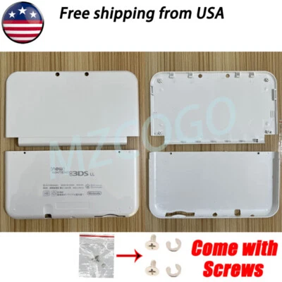 Replacement For Nintendo New 3DS XL LL Top&Bottom Housing Shell Cover Case White - Image 1 of 3