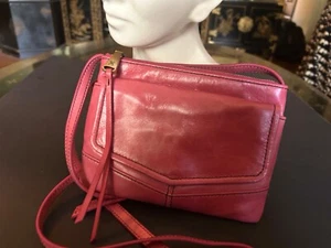 HOBO Mini Crossbody Slim Pink Tasche mit Fronttasche Leder Reisetasche - Bild 1 von 14