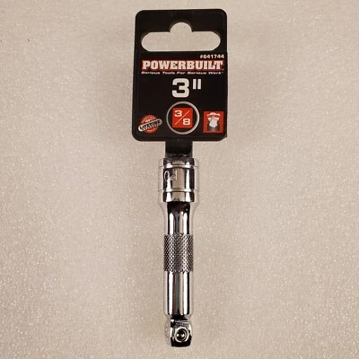 Powerbuilt 3/8 Inch Drive 3 Inch Wobble Extension - 641744 - Image 1 of 4