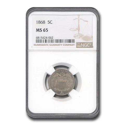 1868 Shield Nickel MS-65 NGC - SKU#235402 Cover