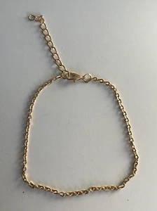 Brazalete tobillera enchapado en oro/plateado con cadena cable luz ajustable - Imagen 1 de 6
