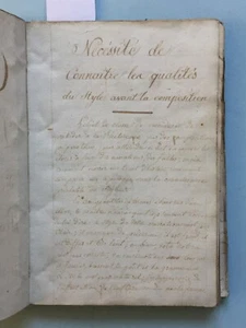 H125-NARBONNE Humanity Notebook Dictated by M. Cassau Professor of Rhetoric 1829 - Picture 1 of 6