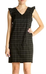 Neu mit Etikett Loft Damenkleid Größe 2 kariert Rüschen Flügelärmel adrette Karriere Größe 12 - Bild 1 von 5