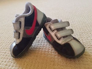Nike boys toddler blue silver red NO SHOELACES shoes 6C - Picture 1 of 8