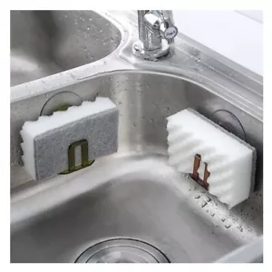 Sink Caddy Sponge Holder Soap Rack Drainer Kitchen Faucet Sponges, Pack of 2 - Picture 1 of 6