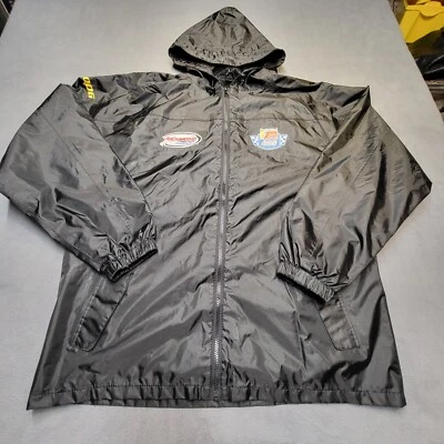 Chaqueta de lluvia Nascar Richmond Raceway para hombre L negra cremallera completa con capucha forrada de malla Foto 1 de 4