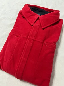 Camisa de lana LANDS' END Snap-Front Thermacheck roja carreras para hombre talla L ¡nueva con etiquetas! - Imagen 1 de 21